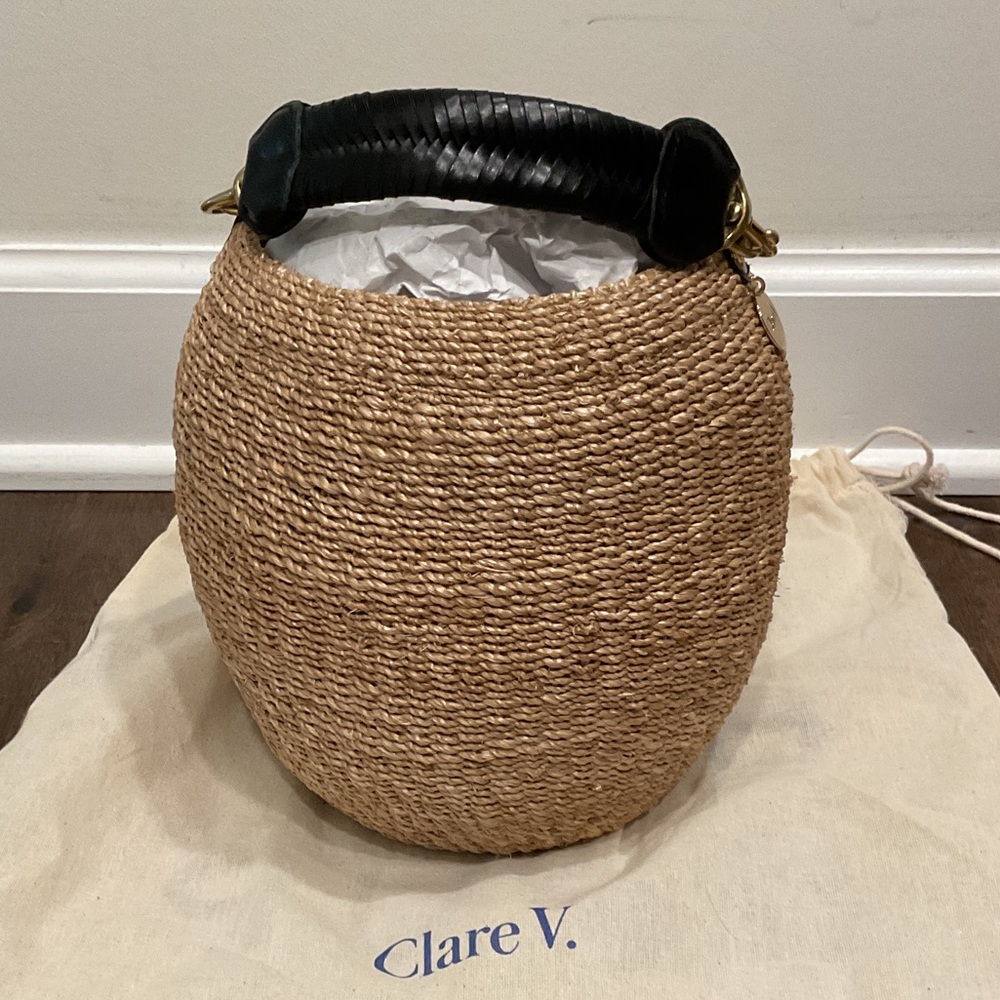 Clare V Pot de Miel with woven Black leather Strap - Picture 2 of 3